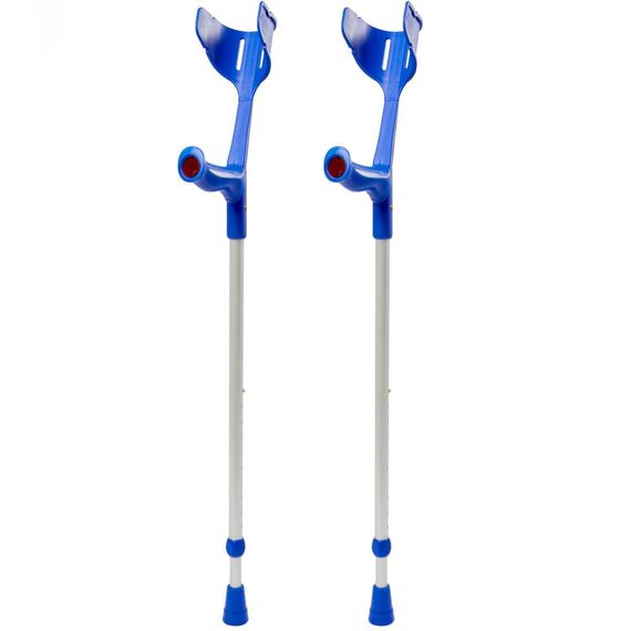 pulox - Magic-Soft - forearm crutch with soft-grip - max. 130 kg - pair (2 pcs) - blue