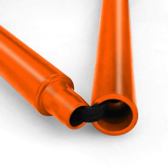 Flexyfoot Shock Absorbing Derby Handle Folding Walking Stick - Orange - Improves Safety, Improves Grip, Reduces Shocks & Jarring