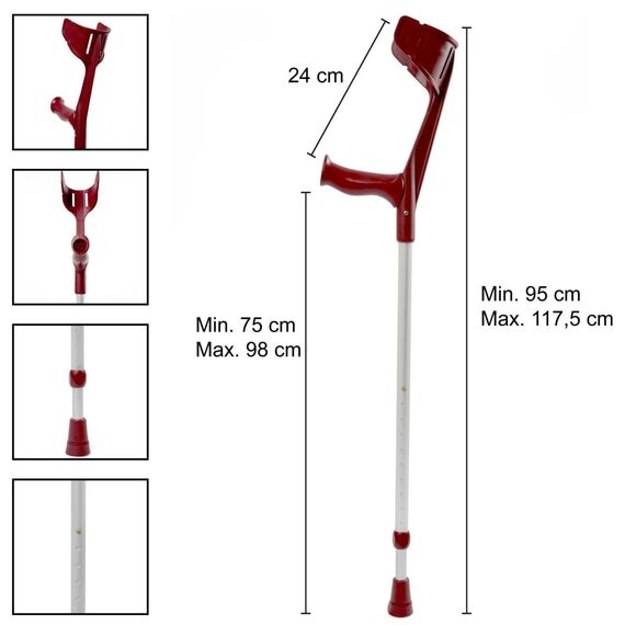 pulox - Magic-Soft - forearm crutch with soft-grip - max. 130 kg - single (1 pc.) - turquoise