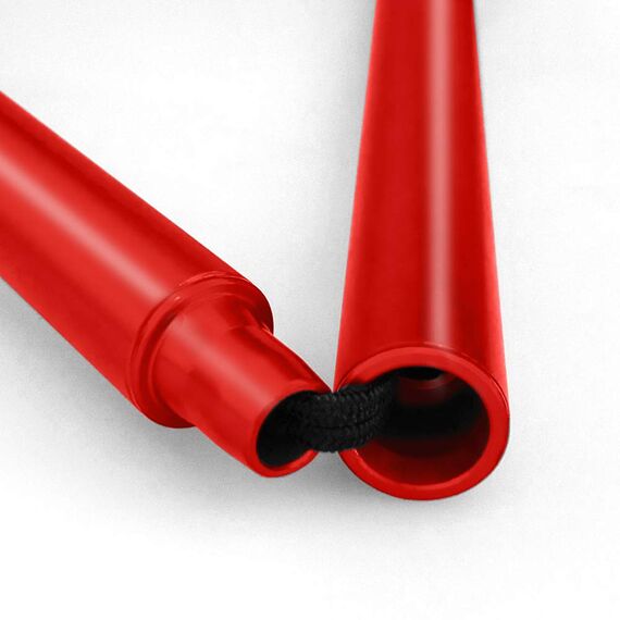 Flexyfoot Shock Absorbing Derby Handle Folding Walking Stick - Red - Improves Safety, Improves Grip, Reduces Shocks & Jarring