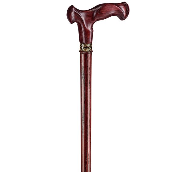 Asterom Ergonomischer handgefertigter Gehstock für Frauen – Holz Gehstock für ältere Frauen – Cooler einzigartiger Holzstock (Kirsche, 91,4 cm)