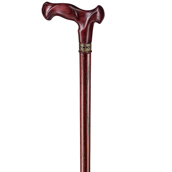 Asterom Handgemachter Gehstock aus Holz für ältere Menschen, Ergonomischer Gehstock für Senioren, Einzigartiger frischer Holzstock (Kirsche, 81 cm)