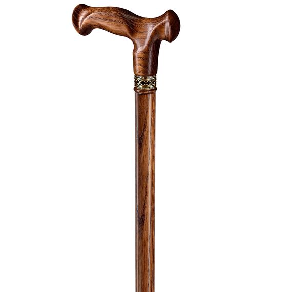Asterom Gehstock - Handgefertigte Ergonomische Holzstöcke für Männer & Frauen - Einzigartige Holz Gehstöcke für Senioren (Karamell, 34 Zoll)