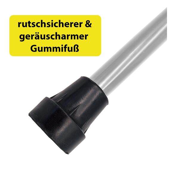 TIGA-MED Gehstock faltbar aus Aluminium – höhenverstellbar 83–92 cm, ergonomischer Griff, Ultraleicht 300 g, Rutschfester Gummifuß, inkl. Etui – Silber