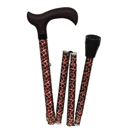 Gehstock aus Aluminium, ausziehbar, zusammenklappbar, Giraffe