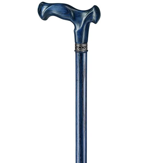 Asterom Ergonomischer Gehstock, elegant, handgefertigt, für Senioren, aus frischem Holz (Indigo, 36 Zoll)