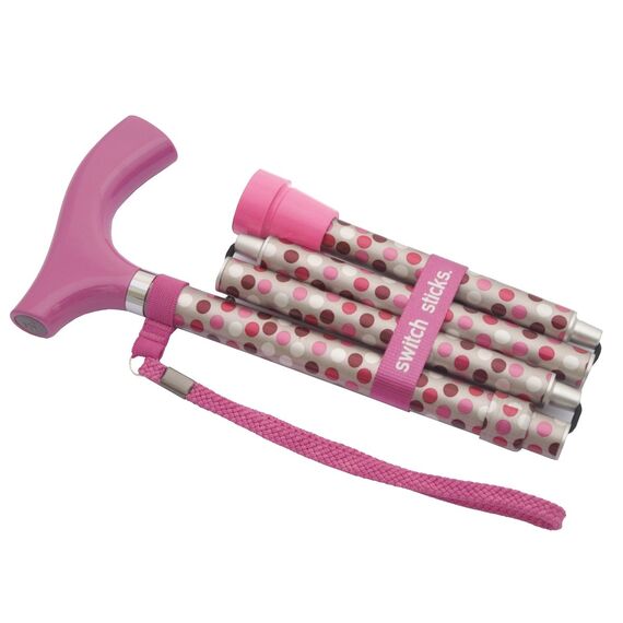 Switch Sticks Gehstock, zusammenklappbar, Hot Pink