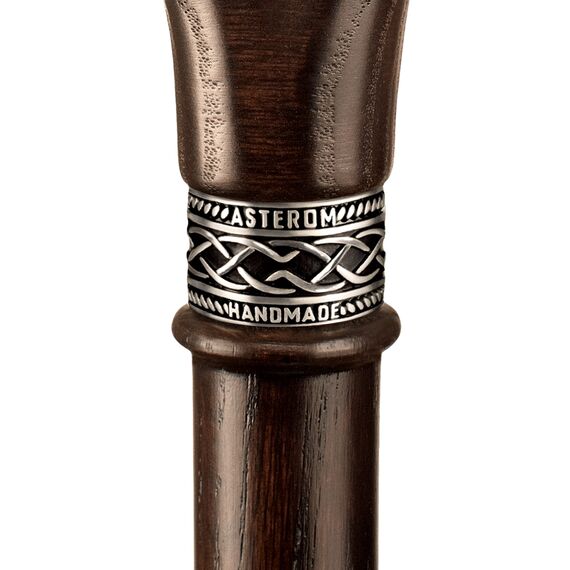 Asterom Walking Cane - Handgefertigter Wolfsstock - Coole Gehstöcke für Männer und Frauen - Holz geschnitzt einzigartig - Gehstöcke für Männer & Senioren (34 Zoll)