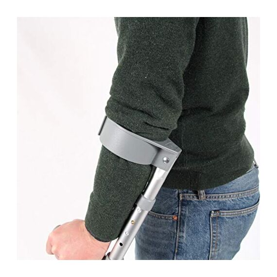 Days Double Adjustable Crutches for Adults, Comfort Handle, Lightweight Mobility Aid, Handle to Ground Height 66 cm-94 cm