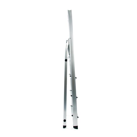 hjh OFFICE Klappleiter SOLID II - 4 Stufen - Aluminiumleiter klappbar - Arbeitshöhe 228 cm - TÜV-geprüft - Große Trittfläche - Stabil & belastbar