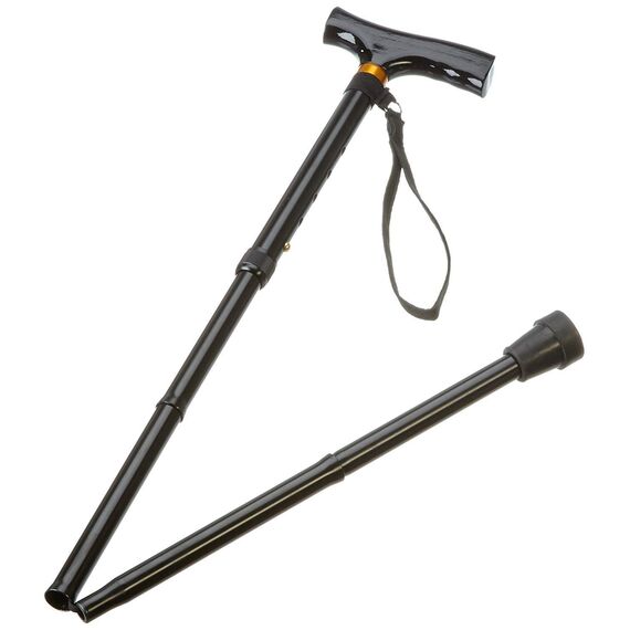 Days Adjustable Folding Walking Stick, Portable Cane with Ergonomic Handle, Non-Slip Base, Lightweight, Height Adjustable, 74 cm - 83.5 cm