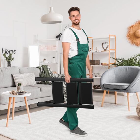 TLGREEN Alu Trittleiter 3-Stufen-Leiter Klappleiter Rostfeste rutschfeste Stehleiter Haushaltsleiter Multifunktionale Tritthocker Licht Platzsparend bis 150kg Belastbar für Küchen Haushalt Außen Büro