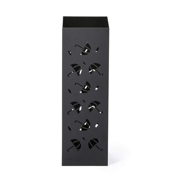 Mango Steam Quadratisch Schirmständer/Regenschirmständer/Regenschirmhalter, Brollies Motiv, Schwarz