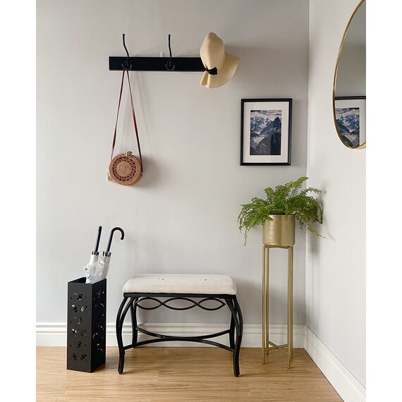 Mango Steam Quadratisch Schirmständer/Regenschirmständer/Regenschirmhalter, Brollies Motiv, Schwarz
