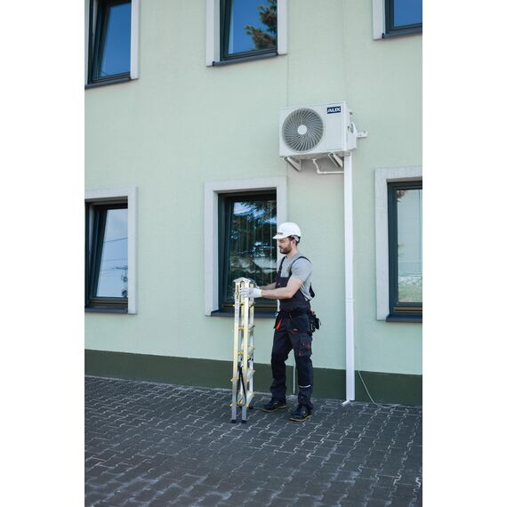 DRABEST Trittleiter Klapptritt Aluleiter mit 6 Stufen Beidseitig Leiter bis 150 kg Belastbar Stehleiter, Haushaltsleiter