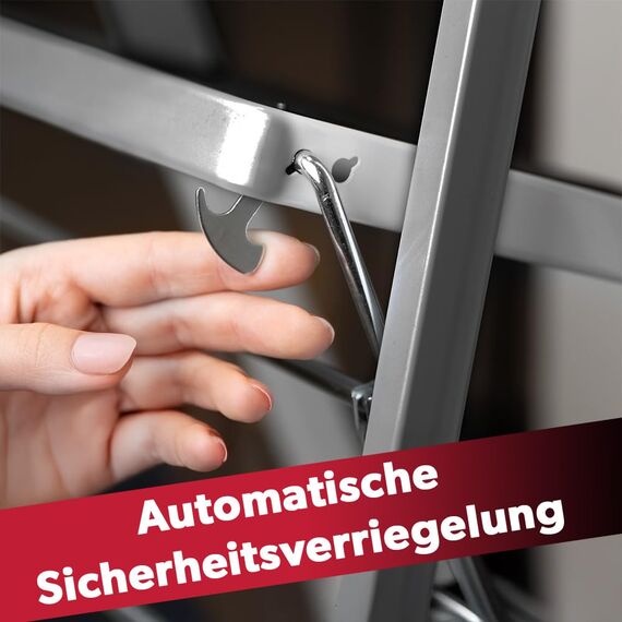 siwitec Trittleiter, Faltbare Leiter mit 2 Stufen, Klapptritt aus Stahl bis 150 kg belastbar, Tritthocker klappbar, TÜV/GS Zertifiziert, anthrazit