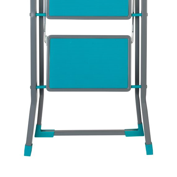 Beldray LA024510TQFEU7 3 Stufen Leiter - Klappbar/kompakt 105cm hohe Tritthocker, 150kg max Trittleiter mit Handläuf, rutschfeste Stehleiter, Leicht für außen/innen Reinigung, Dekorieren, Lackieren
