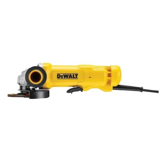 Dewalt 125 mm Winkelschleifer (1.010 W) DWE4203 (Epoxidharz gepanzerte Motorwicklung, Sanftanlauf, Totmann-Schalter, inkl. Schutzhaube, Zusatzhandgriff, Spannflansch u. -mutter, Montagewerkzeug)