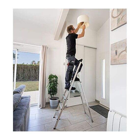 Hailo Sicherheits-Haushaltsleiter L40 Alu, grau, 5_8945-001