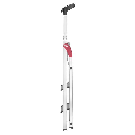 Hailo ProfiStep XXL Sicherheitsleiter, faltbar, Aluminium, 8 Stufen, extra breit