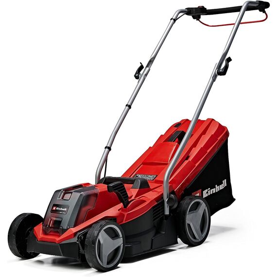 Einhell Akku-Rasenmäher GE-cm 18/33 Li Kit Power X-Change (18 V, 33 cm Schnittbreite, bis 200 m², Brushless, 30L Fangkorb, 25-65 mm Schnitthöhe, inkl. 4,0 Ah Akku + Ladegerät)