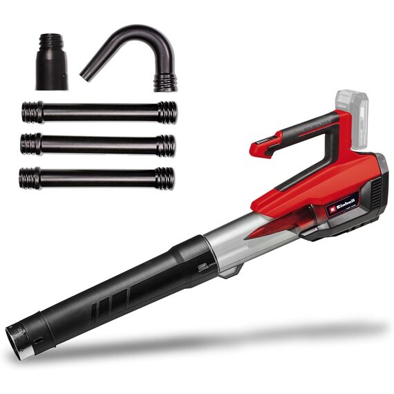 Einhell Akku-Laubbläser GP-LB 18/200 Li GK-Solo Power X-Change (Li-Ion, 18V, Axial-Impeller-Technologie, Blasleistung 670 m³/h, Dachrinnen-Reinigungsset, ohne Akku & Ladegerät)
