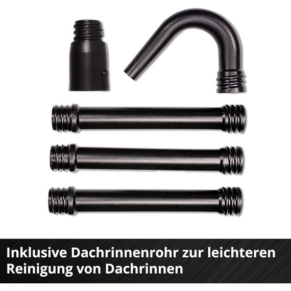 Einhell Akku-Laubbläser GP-LB 18/200 Li GK-Solo Power X-Change (Li-Ion, 18V, Axial-Impeller-Technologie, Blasleistung 670 m³/h, Dachrinnen-Reinigungsset, ohne Akku & Ladegerät)