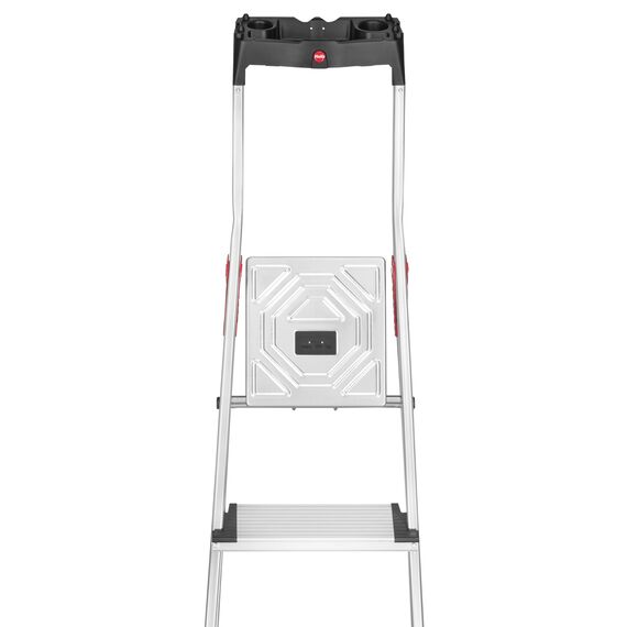 Hailo 5_8814-001 001 EasyClix breite xxl Aluminium-Scherentreppe (4 Stufen), grau