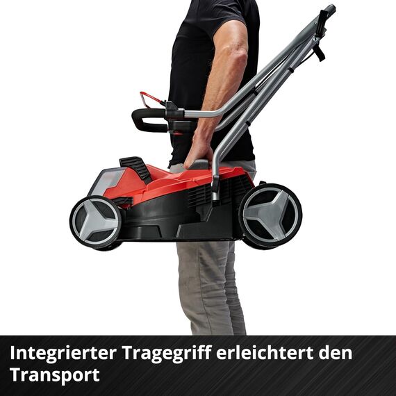 Einhell Akku-Rasenmäher GE-cm 18/33 Li-Solo Power X-Change (18 V, 33 cm Schnittbreite, bis 200 m², Brushless, 30L Grasfangkorb, 25-65 mm Schnitthöhe, ohne Akku)