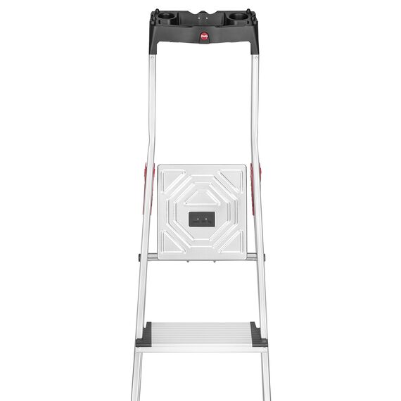 Hailo ProfiStep XXL Sicherheitsleiter, faltbar, Aluminium, 8 Stufen, extra breit