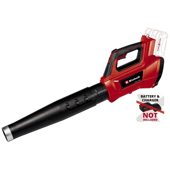 Einhell Akku-Laubbläser GE-LB 36/210 Li E Power X-Change (Li-Ion, 816m³/h Blasleistung, Turboschalter, 3-stufiges + abnehmbares Rohr, inkl. 2x 4,0 Ah Akku und Twincharger)