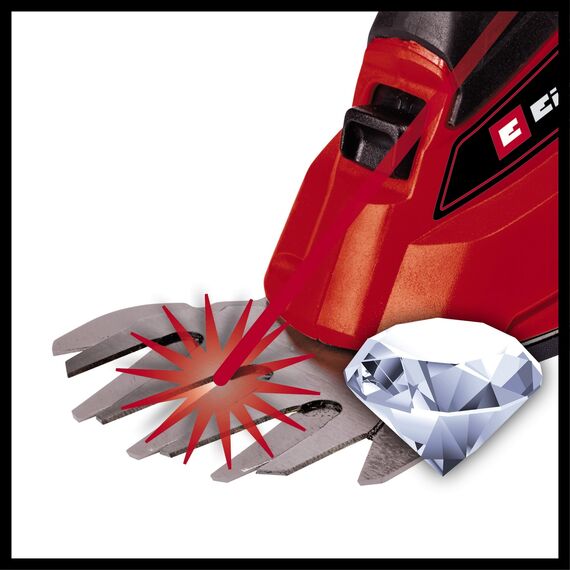 Einhell Akku-Gras- und Strauchschere GC-CG 18 Li-Solo Power X-Change (18 V, 100 mm / 200 mm Schnittlänge, wechselbares Grasschneideblatt + Strauchmesser, ohne Akku)