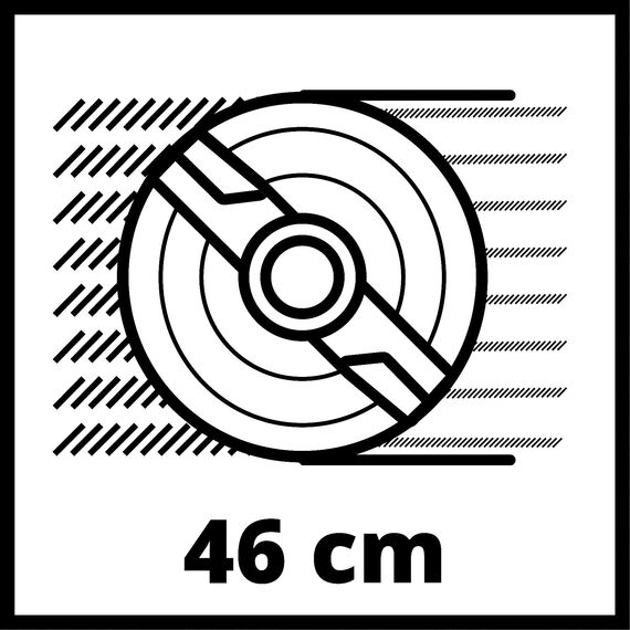 Einhell Benzin-Rasenmäher GC-PM 46/4 S (2 kW, bis 1400 m≤, 4-Takt-Motor, 46 cm Schnittbreite, 50 L Fangsack, abschaltbarer Hinterradantrieb, 9-stufige zentrale Schnitthöhenverstellung 30-80 mm)