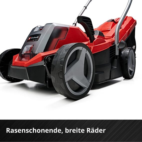 Einhell Akku-Rasenmäher GE-cm 18/33 Li Kit Power X-Change (18 V, 33 cm Schnittbreite, bis 200 m², Brushless, 30L Fangkorb, 25-65 mm Schnitthöhe, inkl. 4,0 Ah Akku + Ladegerät)