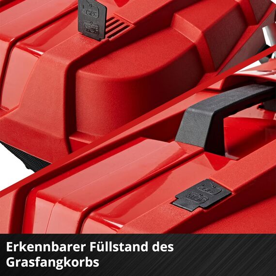 Einhell Akku-Rasenmäher GE-cm 18/33 Li-Solo Power X-Change (18 V, 33 cm Schnittbreite, bis 200 m², Brushless, 30L Grasfangkorb, 25-65 mm Schnitthöhe, ohne Akku)