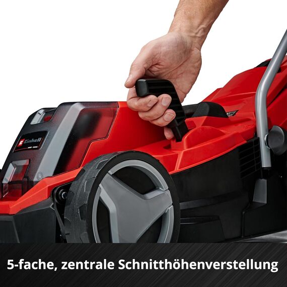 Einhell Akku-Rasenmäher GE-cm 18/33 Li-Solo Power X-Change (18 V, 33 cm Schnittbreite, bis 200 m², Brushless, 30L Grasfangkorb, 25-65 mm Schnitthöhe, ohne Akku)