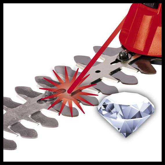 Einhell Akku-Gras- und Strauchschere GC-CG 18 Li-Solo Power X-Change (18 V, 100 mm / 200 mm Schnittlänge, wechselbares Grasschneideblatt + Strauchmesser, ohne Akku)