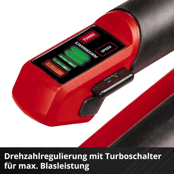 Einhell Akku-Laubbläser GP-LB 18/200 Li E-Solo Power X-Change (Li-Ion, 18V, bürstenloser Motor, Drehzahlregulierung, Axialgebläse-Technologie, ohne Akku und Ladegerät)