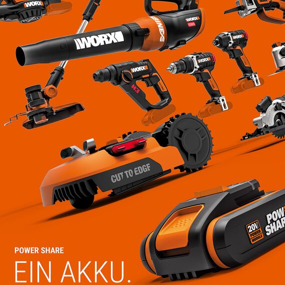 WORX WG584E.9 Akku Laubbläser 40V – Starker Brushless Motor – Turbinen Technologie - 145km/h Luftgeschwindigkeit - 12m³/min Luftmenge – leicht & kompakt – ohne Akku & Ladegerät - PowerShare kompatibel