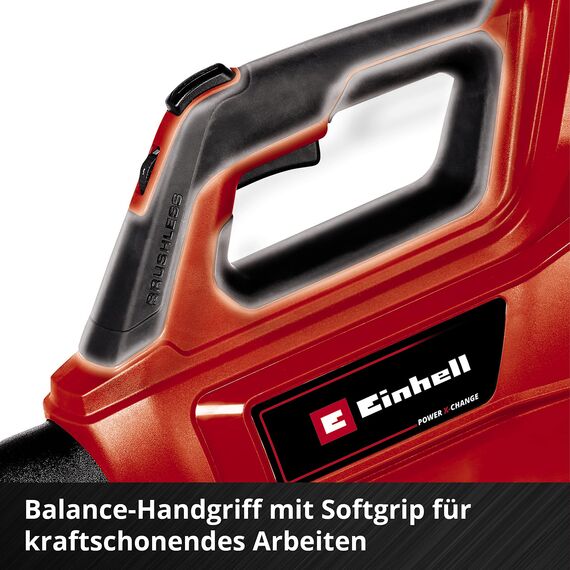 Einhell Akku-Laubbläser GE-LB 36/210 Li E Power X-Change (Li-Ion, 36 V, 816m³/h Blasleistung, Turboschalter, 3-stufiges + abnehmbares Rohr, inkl. 2x3 Ah Akku und Twincharger)