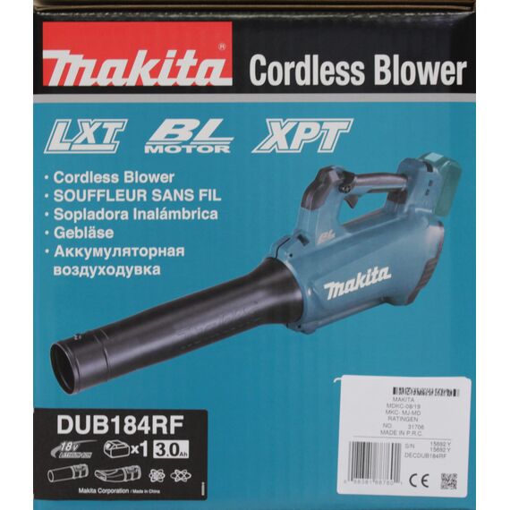 Makita DUB184RF Akku-Gebläse 18 V / 3,0 Ah, 1 Akku + Ladegerät