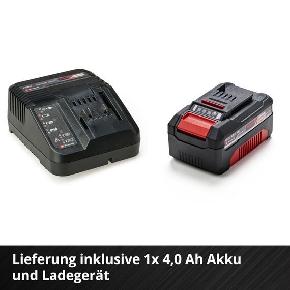 Einhell Akku-Rasenmäher GE-cm 18/33 Li Kit Power X-Change (18 V, 33 cm Schnittbreite, bis 200 m², Brushless, 30L Fangkorb, 25-65 mm Schnitthöhe, inkl. 4,0 Ah Akku + Ladegerät)