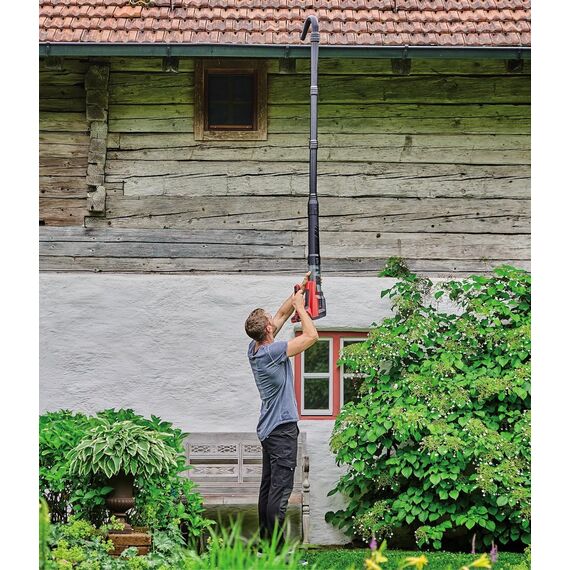Einhell Akku-Laubbläser GP-LB 18/200 Li GK-Solo Power X-Change (Li-Ion, 18V, Axial-Impeller-Technologie, Blasleistung 670 m³/h, Dachrinnen-Reinigungsset, ohne Akku & Ladegerät)