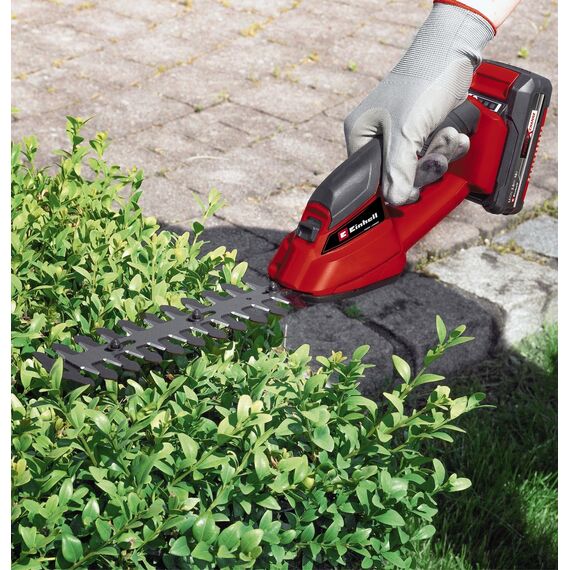 Einhell Akku-Gras- und Strauchschere GC-CG 18 Li-Solo Power X-Change (18 V, 100 mm / 200 mm Schnittlänge, wechselbares Grasschneideblatt + Strauchmesser, ohne Akku)