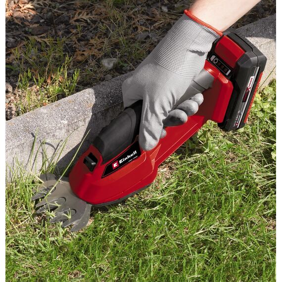 Einhell Akku-Gras- und Strauchschere GC-CG 18 Li-Solo Power X-Change (18 V, 100 mm / 200 mm Schnittlänge, wechselbares Grasschneideblatt + Strauchmesser, ohne Akku)