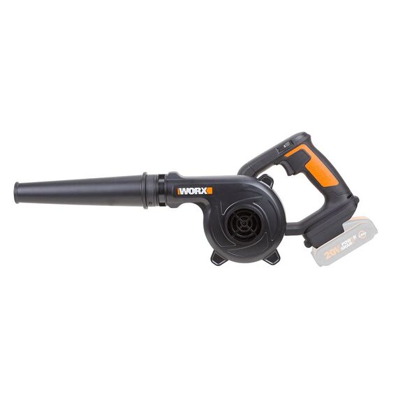 WORX WX094.9 Akku Werkstatt-Gebläse - 20V Max Laubbläser - 20V Powershare-Akkus kompatibel - ohne Akku & Ladegerät