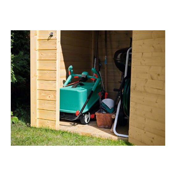 Bosch Elektro Rasenmäher ARM 34 (Grasfangbox, Karton, Schnitthöhe: 20-70 mm, Schnittbreite: 34 cm, 11 kg, 1.300 W)