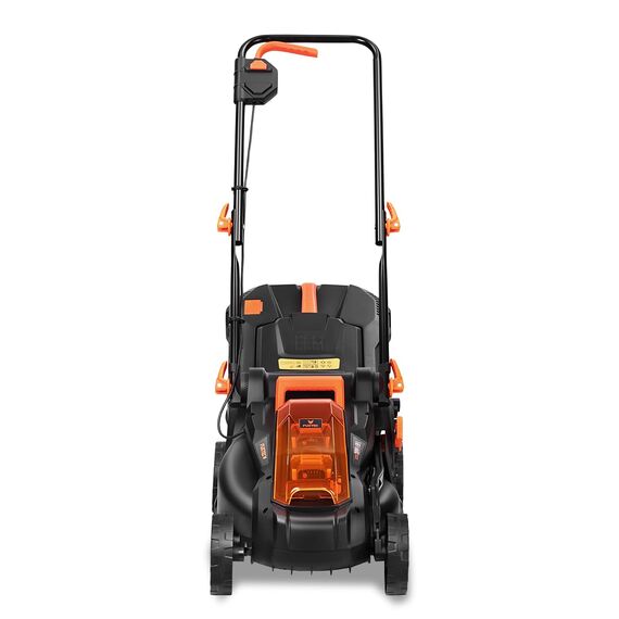 FUXTEC Akku Rasenmäher 40V (2x20V) E1RM20 inkl. 2x20V Li-Ion Batterie 2Ah & Doppel-Ladegerät – Schnittbreite 33cm, Variable Schnitthöhe