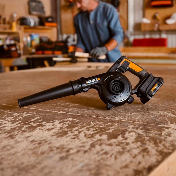WORX WX094.9 Akku Werkstatt-Gebläse - 20V Max Laubbläser - 20V Powershare-Akkus kompatibel - ohne Akku & Ladegerät