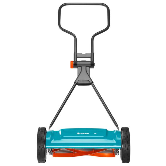 Gardena Classic Spindelmäher 400: Handrasenmäher mit 40cm Arbeitsbreite für bis zu 200 m² Rasenfläche, Messerwalze aus Qualitätsstahl, berührungslose Schneidetechnik, geräuscharm und präzise (4018-20)